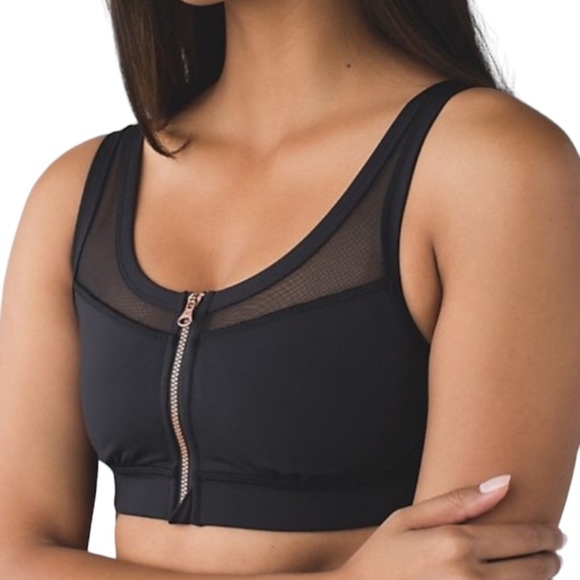 LULULEMON ATHLETICA Zip-Up Mesh Sports Bra Sz 6 - Picture 14 of 14